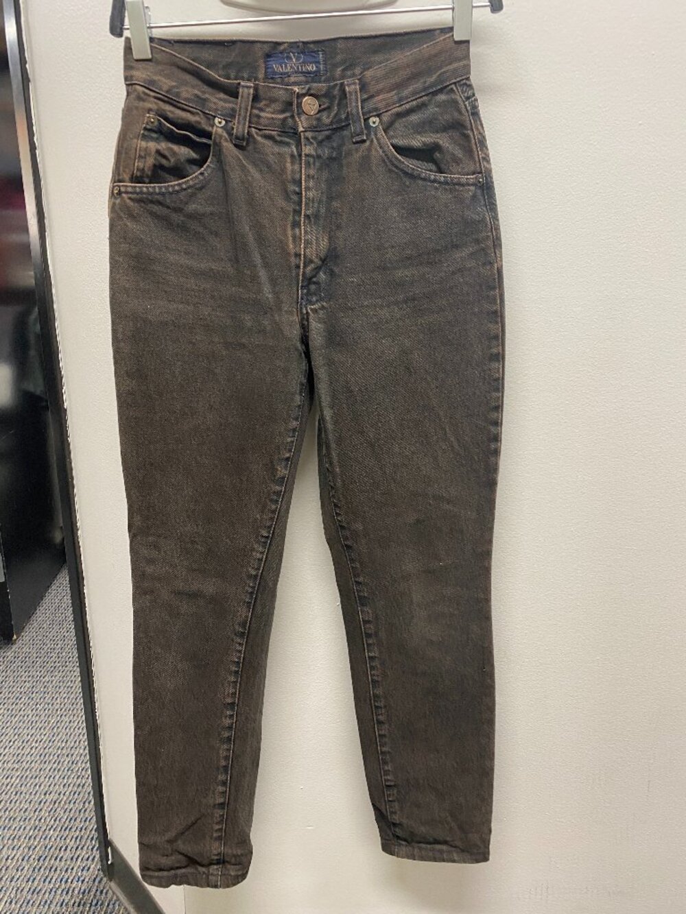 Vintage Valentino Distressed Black Jeans Size 28 made in Italy